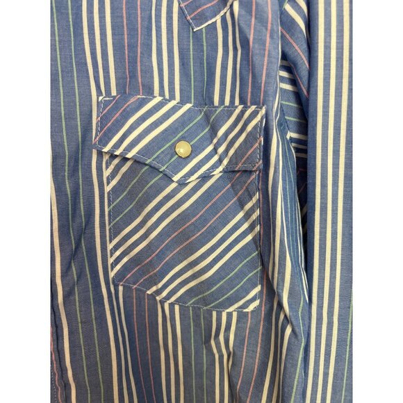 Vintage Saddle King Western Wrangler Style Pearl Button Down Shirt - Picture 4 of 6